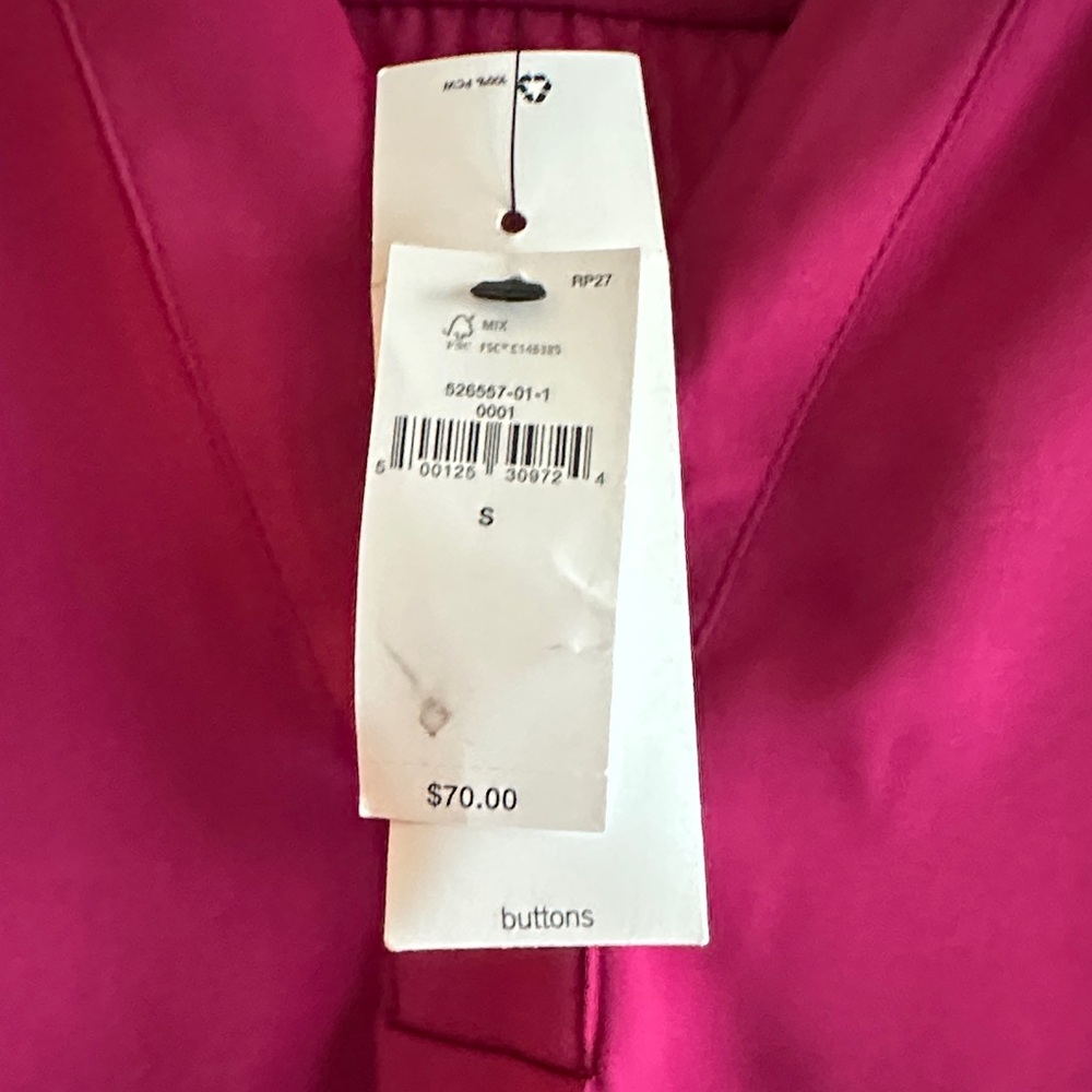 Banana Republic Elegant Fuchsia Blouse - NWT - Picture 4 of 8